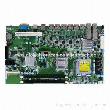 Firewall Motherboard, Intel Core 2 Duo/Quad CPU, 6xRJ45 GLAN, 2xFiber Interface, 4 x USB 2.0, VGA